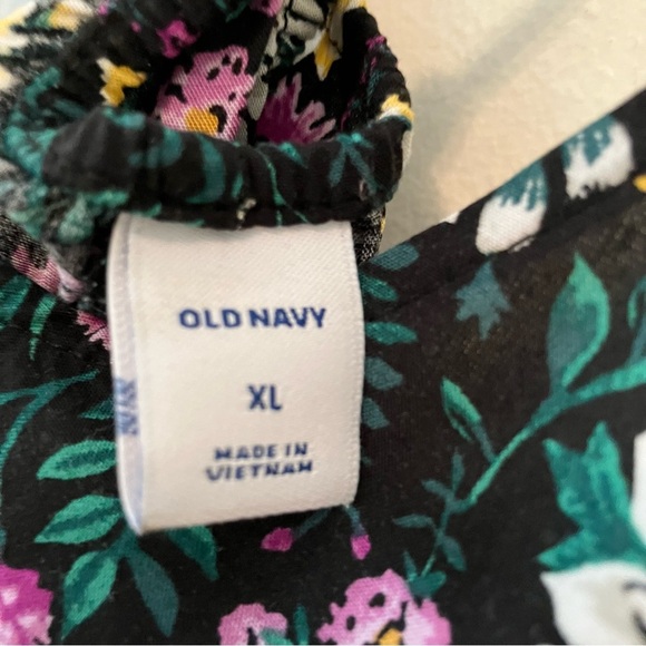 Old Navy Womens XL Dark Floral Maxi Slip Dress Adjustable Straps Rayon Cottage - Picture 3 of 7
